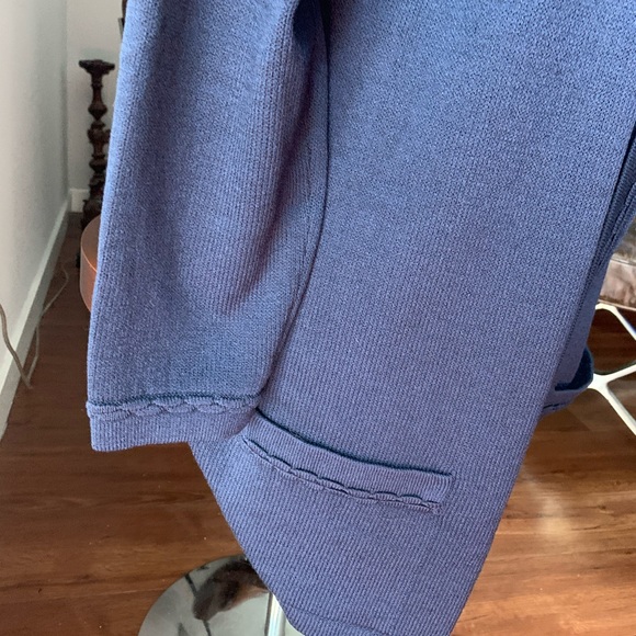 St. John Basics MED Navy Bl Jacket w pockets. Good - Picture 5 of 8